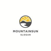 plantilla de diseño plano de icono de logotipo de montaña vector