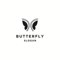 Butterfly logo icon flat design template vector