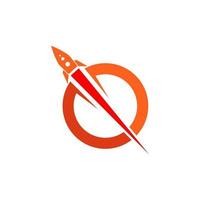 Rocket design Template vector icon