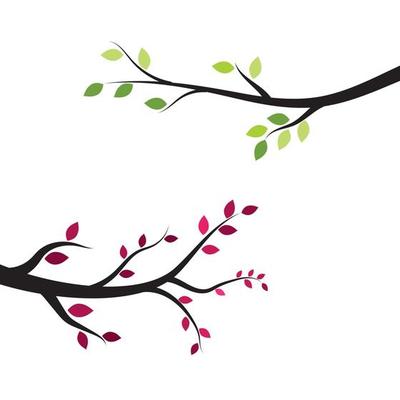 Tree branch vector ilustration design