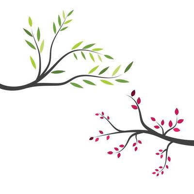 Tree branch vector ilustration design