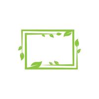 elemento de la naturaleza de la ecología de la hoja del árbol verde vector