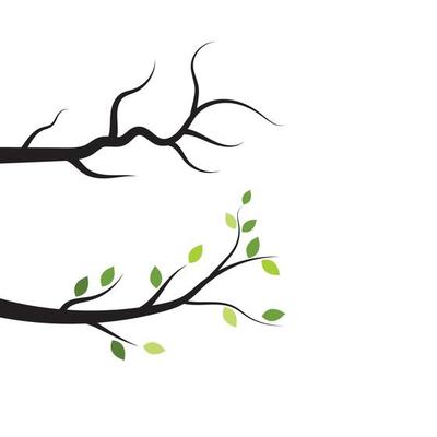 Tree branch vector ilustration design