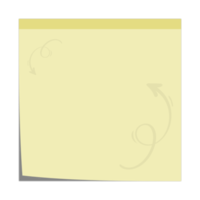 notes autocollantes numériques png