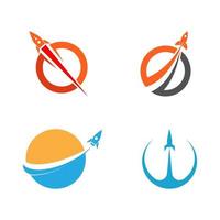 Rocket design Template vector icon