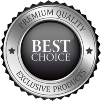 Realistic silver best choice labels and badges. Silver labels and badges of seal quality product illustration. png