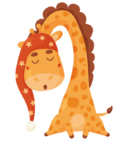 süße schlafende giraffe png