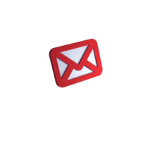 e-mail web 3d icoon png