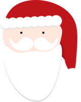 carino Santa viso, piatto stile. cartone animato Santa Claus a Natale png