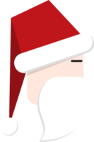 Cute Santa face, flat style. cartoon santa claus at christmas png