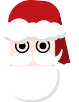 lindo rosto de papai noel, estilo simples. desenho animado papai noel no natal png