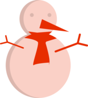 Flat snowman. Winter figurines, New Year's and Christmas festivals. png