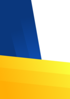 fundo de modelo de panfleto simples com combinação de cores azul e amarelo ou laranja. disponível para o espaço de texto. adequado para promoções de escolas, campus, empresas e indústrias. png