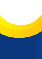 fundo de modelo de panfleto simples com combinação de cores azul e amarelo ou laranja. disponível para o espaço de texto. adequado para promoções de escolas, campus, empresas e indústrias. png