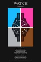 watch vector 3d poster template