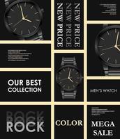 watch vector 3d poster template
