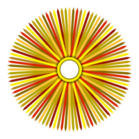 roue de fleurs colorées dans un style réaliste. fleur arc-en-ciel. illustration png colorée.