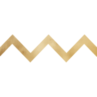 zigzag métallique doré png