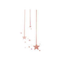 étoiles décoratives métalliques en or rose png