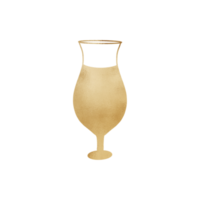 guld metallisk vin glas png