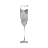 Silver Metallic Wine Glass png