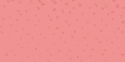 Light red vector doodle pattern with flowers.