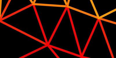 Light red, yellow vector abstract triangle pattern.