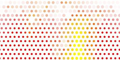 Light red, yellow vector background with spots.