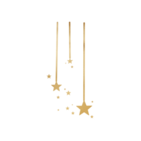 étoiles décoratives métalliques dorées png