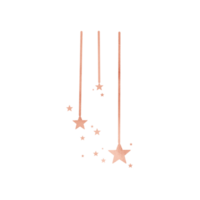 Copper Metallic Decorative Stars png