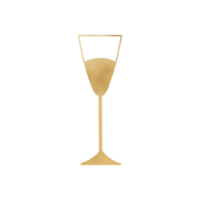 Gold Metallic Wine Glass png