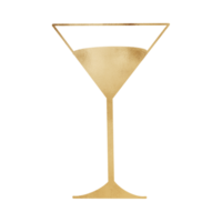 Gold Metallic Wine Glass png