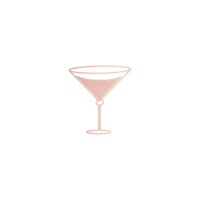 Pink Metallic Wine Glass png