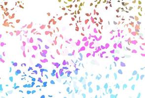 Light multicolor, rainbow vector template with memphis shapes.