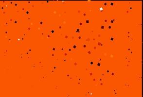 Light Orange vector template with crystals, circles, squares.