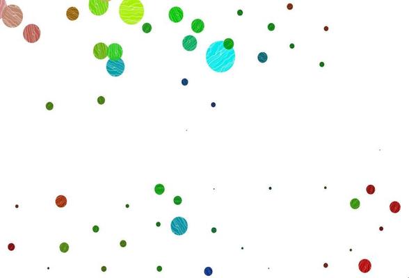 Light multicolor, rainbow vector cover with spots.