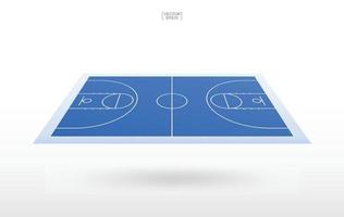 Basketball court background and line court pattern. Perspective view of basketball field background. Vector. vector