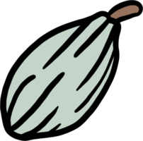 desenho de doodle de frutas de cacau png