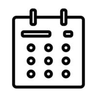 Calendar icon. Calendar sign and symbol in line style icon. vector