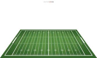 American football field with line pattern area for background. Perspective views of football field. Vector. vector