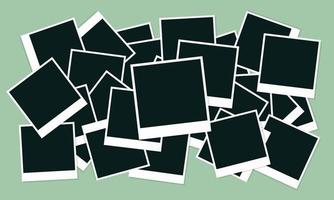 Stack of Blank Empty Paper Photo Pictures vector