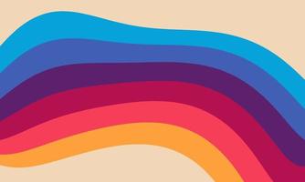 Fondo abstracto vintage retro 60s 70s arco iris vector