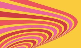 Abstract Retro Vintage Color Pattern Rainbow Wave Background vector