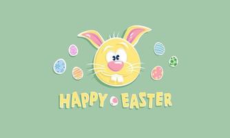 Cartoony Easter Holiday Card Vector Banner