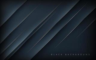 Modern abstract black diagonal shape background with gold line composition. eps10 vector