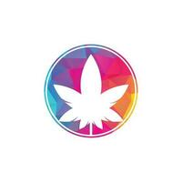 diseño de logotipo de cannabis. icono de vector de logotipo de naturaleza de hoja de cannabis