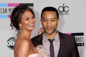 LOS ANGELES - NOV 21 - Christine Teigen John Legend arrives at the 2010 American Music Awards at Nokia Theater on November 21, 2010 in Los Angeles, CA photo