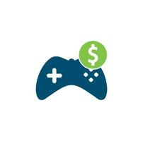 Money Game Logo. joystick money game online Creative logo design vector