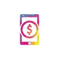 Mobile Pay Logo Template Design. Mobile money logo vector template