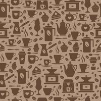 Coffee seamless pattern with a cups. vector